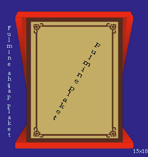 15x18 ahşap kutu plaket